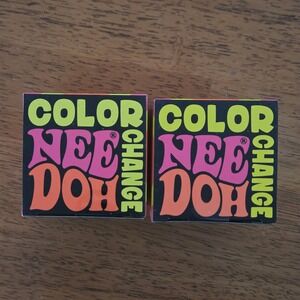 Schylling Color Change NeeDoh Stress Ball 2.5in Pink & Yellow Set of 2 New